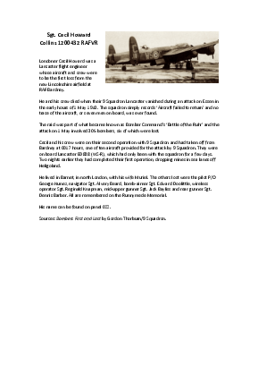 A preview of a PDF biography for Collins, Cecil Howard